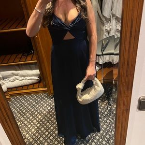 Aidan by Aidan Mattox Twist Front Mermaid Gown